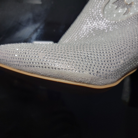 Altar'd State Silver Rhinestoned Sparkly Heeled Cowboy Boots Size 9 - Picture 12 of 14
